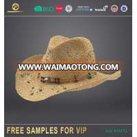 custom hats wholesale natural paper straw lemmy cowboy hat